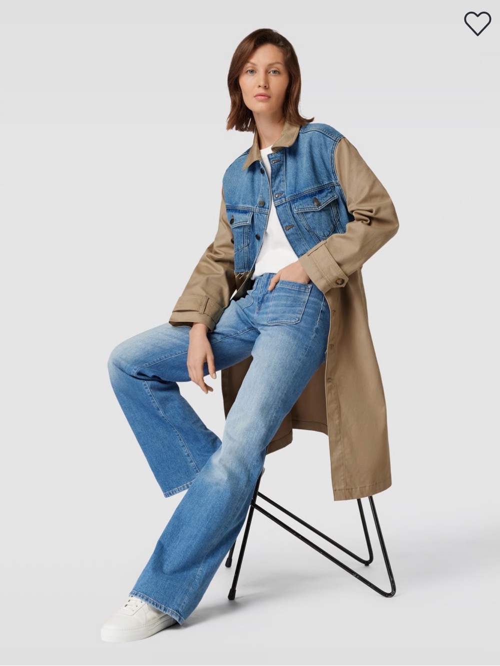 BA&SH Beige Denim Tomy Belted Trench Coat size 0(x-small) Loose fit